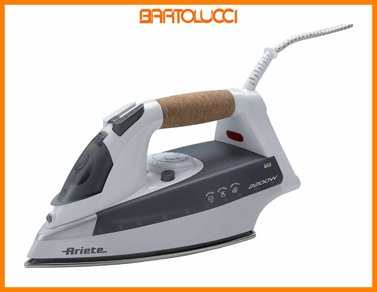 Ariete Steam Iron 6232 Ferro da Stiro 2200W, Inox