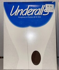 VTG 90w Hanes Underalls Pantyhose  Panties Reinforced Toe Barely Beige Sz A-B