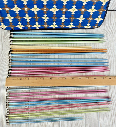 Astuccio porta aghi vintage per maglieria e uncinetto con cerniera arazzo portatile - Foto 10 di 14