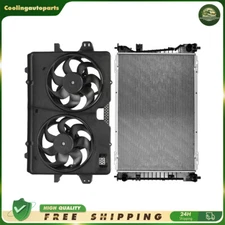 Radiator & Radiator Condenser Cooling Fan Assembly For 2008-2012 Ford Escape
