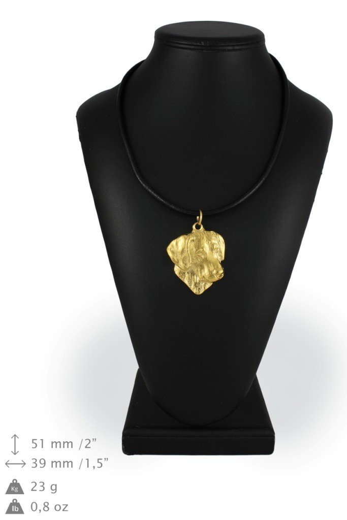 Rhodesian Ridgeback - gold plated necklace with image of a dog, Art Dog ...