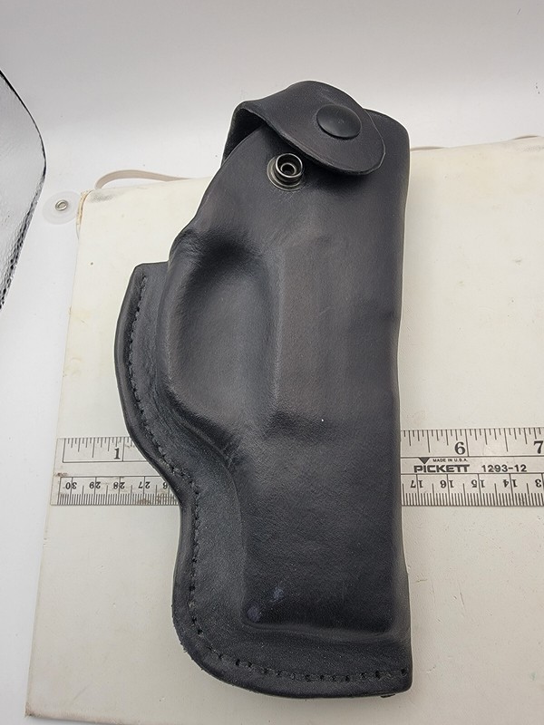 Hand made genuine Leather handgun black leather case 9mm