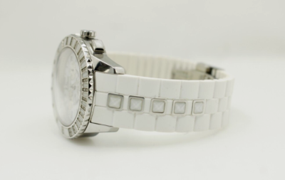 Dior Christal White Chrono Dial, 38mm Diamond Bezel Watch CD114311