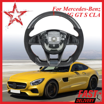 Fits For Mercedes-Benz AMG GT S C SL63 SL65 CLA45 Carbon Fiber Steering Wheel