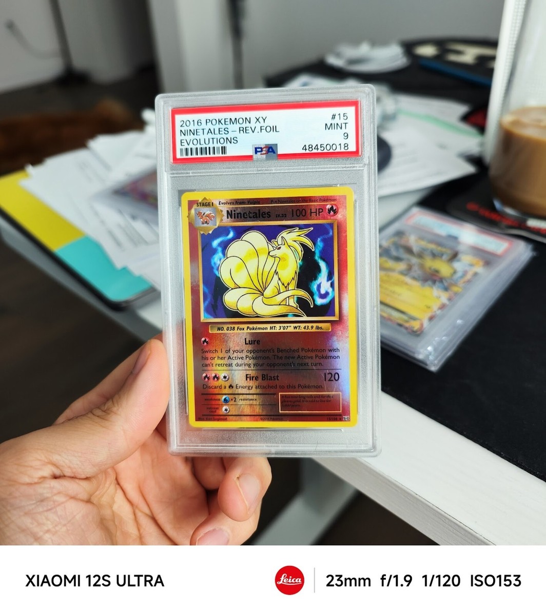PSA 9 2016 Pokemon Card EX XY Evolutions Ninetales Rev Foil Holo