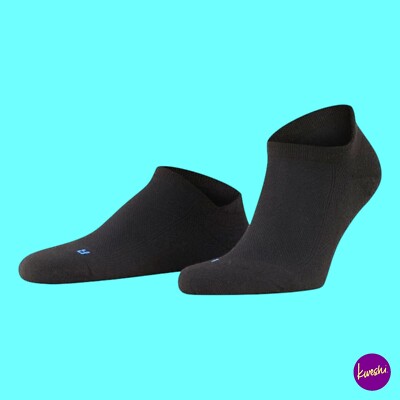FALKE Unisex Cool Kick Sneaker Breathable Low-Cut Trainer Socks, Black, UK 4-5