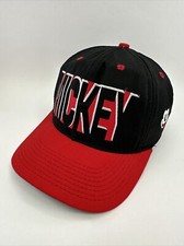 Vintage Disney Store Mickey Mouse Spell-out Adjustable SnapBack Hat Made In USA