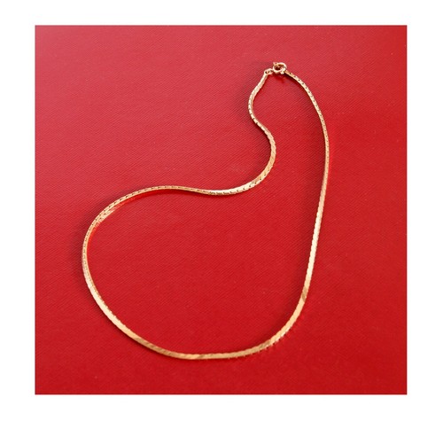 Necklace Gold Chain 14K Serpentine Made 