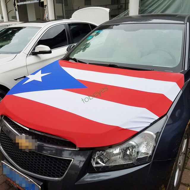 Car Engine Hood Cover Flag Puerto Rico Banner Flag 3.3X5FT