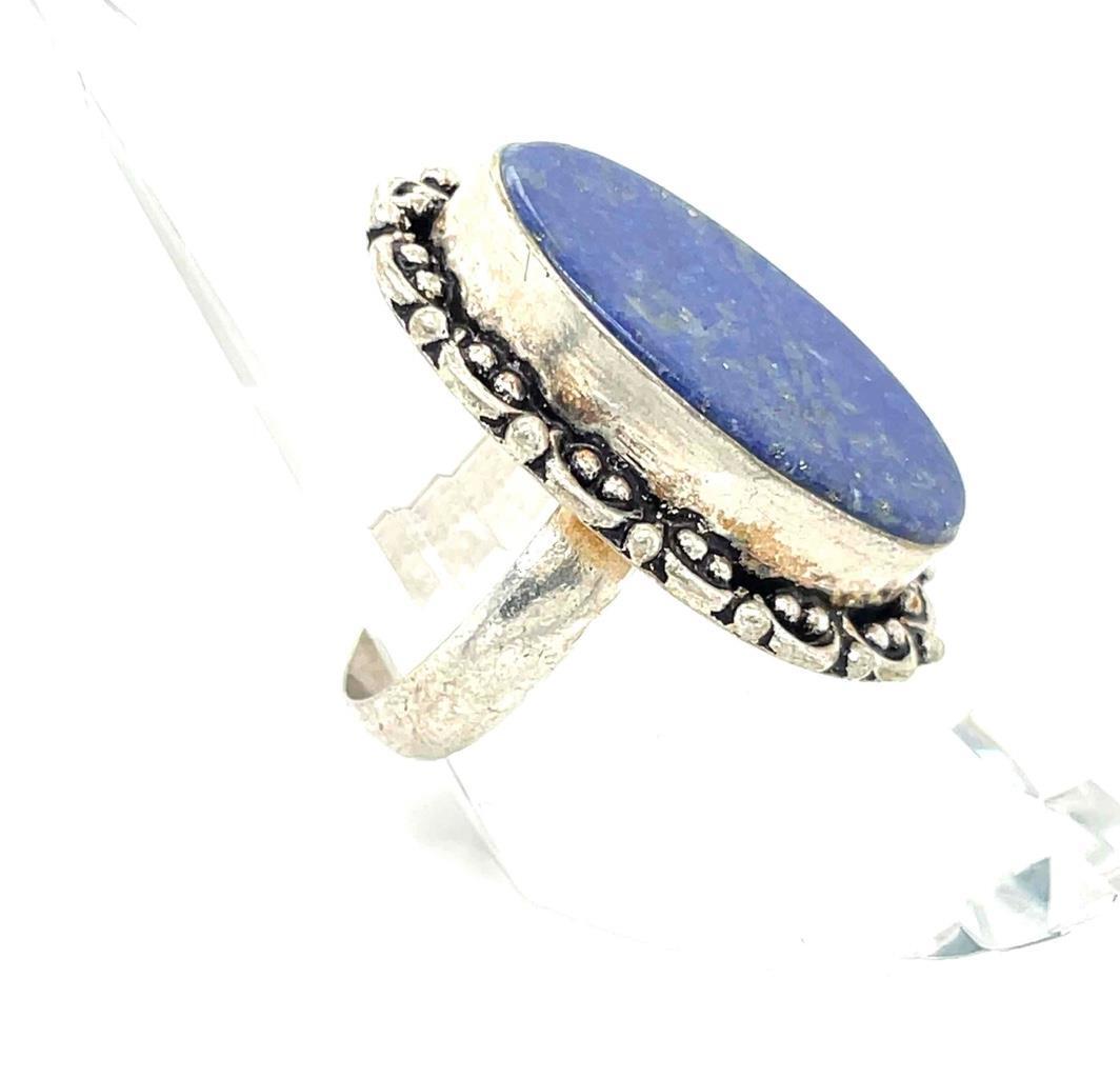 Lapis Ring Real Solid Sterling Silver 925 10.8g S… - image 5