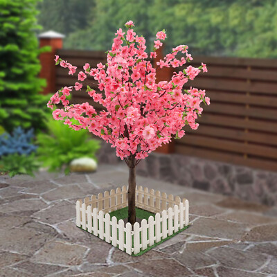 3.94ft Artificial Cherry Blossom Tree Pink Fake Sakura Flower Pink Sakura Tree