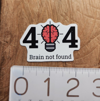 Computer STICKER Coder Decal Coder  Software Hacker Laptop Coding CPU 404 Error