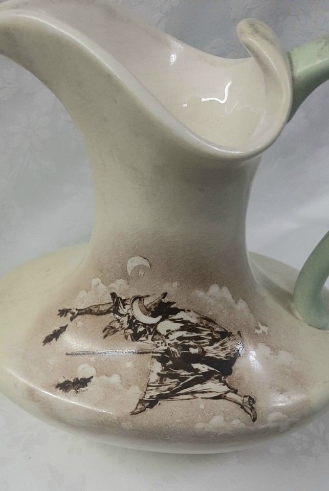 Hampshire Pottery Salem Witch Transferware Antique Keene NH eBay