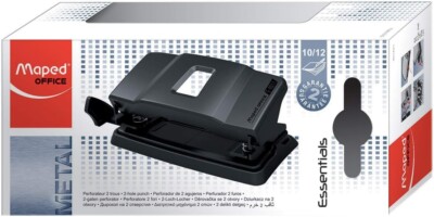 Maped Office Essentials 2-Loch-Locher - 10 Blatt Kapazität, langlebig