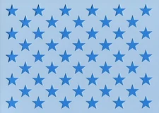 50 Star Union Single Use Vinyl Stencil Used On The 37" x 19.5" Wood Flag