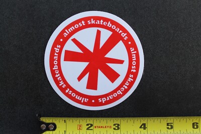 Almost Skateboards Rodney Mullen Red White Z49B Vintage Skateboarding STICKER