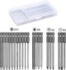 21 Stück Schraubendreher Bit Satz Lang, Torx Bit Set Magnetisch T6-T40, Hex, PH2