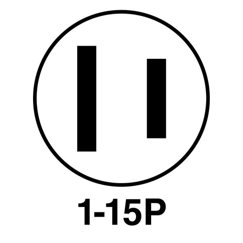 Residential Polarized Straight Blade Plug 15-Amp 125-Volt 2-Pole 2-Wire, Black - Picture 2 of 3