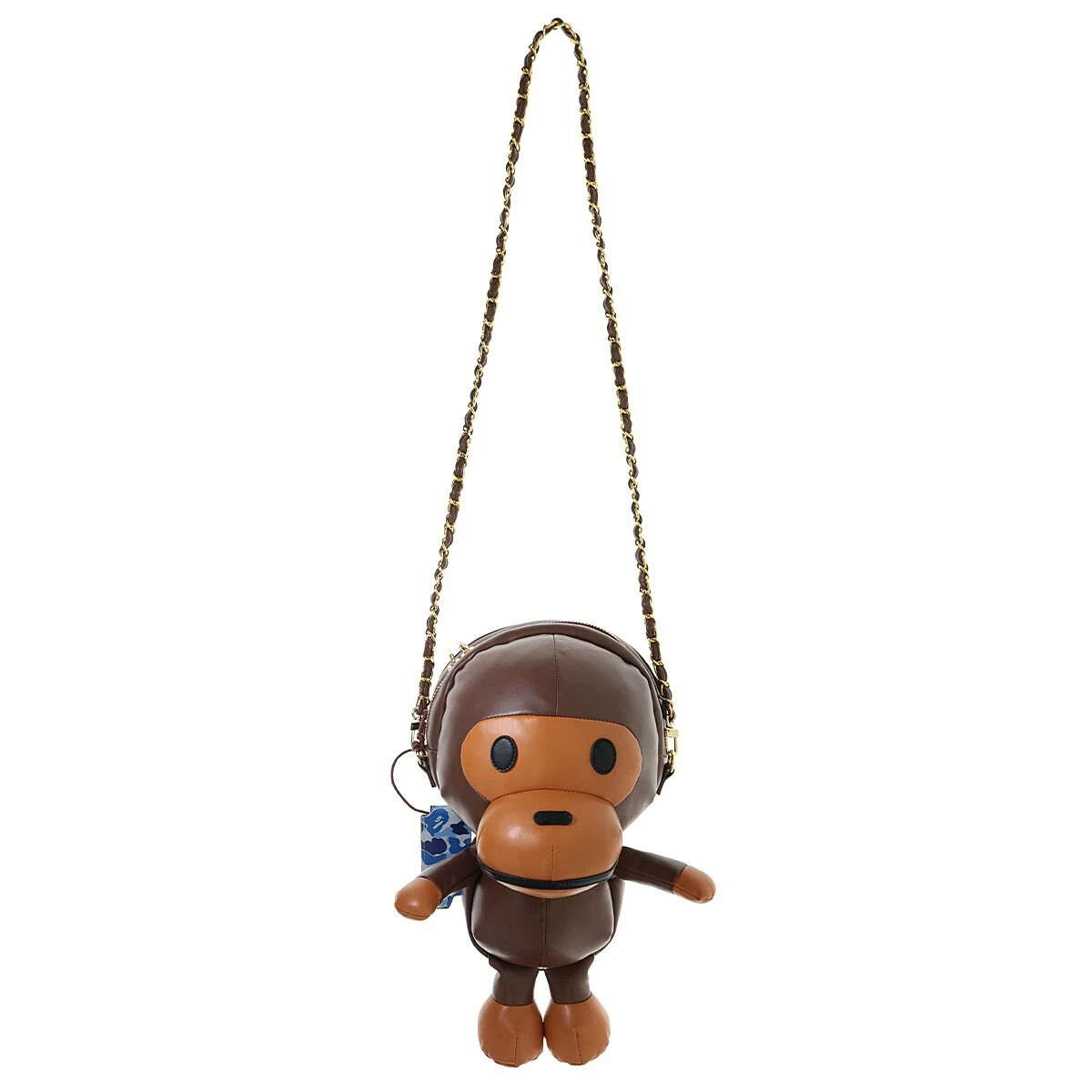 A BATHING APE BAPE BABY MILO CHAIN SHOULDER BAG Doll Brown Fake