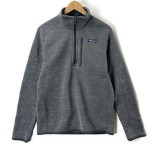Patagonia Mens S Better Sweater 1/4 Zip Fleece Pullover Jacket SMALL gray coat