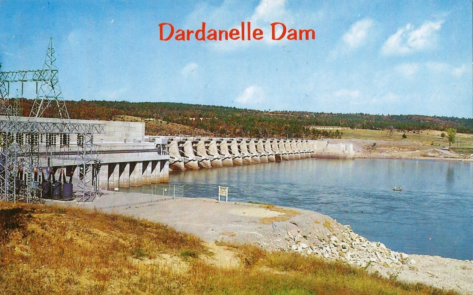 Postcard Arkansas Dardanelle Dam and Lock 1969 Yell County eBay