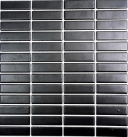 Mosaik StäBchen Uni Schwarz Matt Fliesenspiegel KüChe 24-0311 | 10 Mosaikmatten