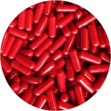 DR T&T size 1 red gelatine capsules