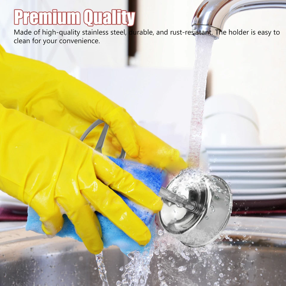 Stainless Steel Toothbrush Holder Toothpaste Stand Bathroom Organizer Freestand - Image 3 of 4