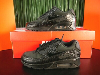 Nike Air Max 90 Premium Black Reptile Womens Running Shoes 443817-003 Size  6 | eBay