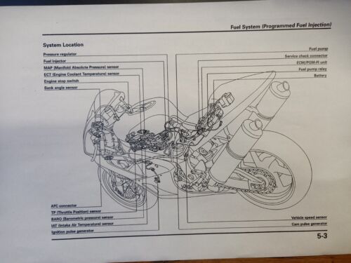 HONDA VTR 1000 SP-1 OWNERS & PARTS CATALOGUE MANUAL paper bound copy NOT pdf nos - Picture 6 of 14