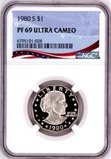 1980-S Proof Anthony Dollar, Graded PF69UC by NGC