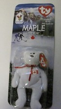 RARE & RETIRED Maple The Bear w Errors Ty Beanie Babies NIB OAKBROOK McDonalds