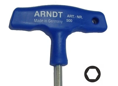ARNDT T-Handle Hex Key Allen Key Hexagonal T Handle Keys CRV Steel GERMAN MADE