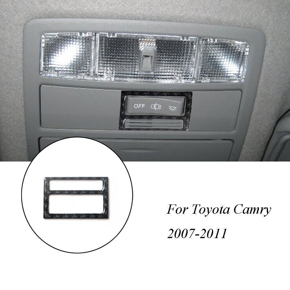 For Toyota Camry Carbon Fiber Interior Overhead Console Control  Trim Cover