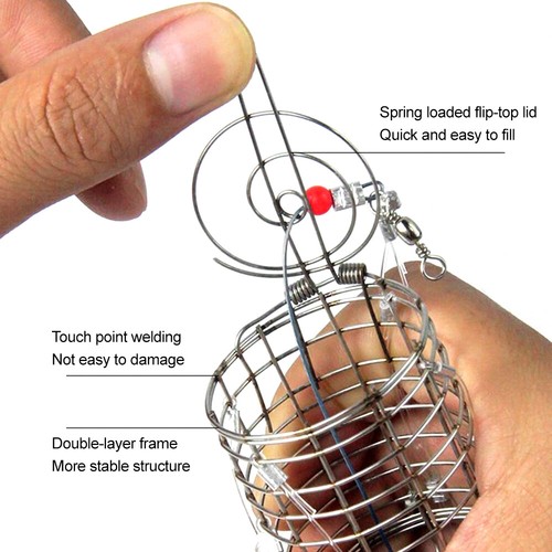 Metal Crab Lobster Trap Snare Cage Pot Pier Boat Rod Beach Sea Fishing Bait Trap - Picture 10 of 17