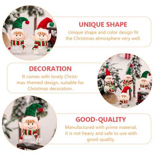 2 Pcs Plätzchen Keksdose Weihnachtsbonbonglas Weihnachtsdeko - Bild 4 von 12