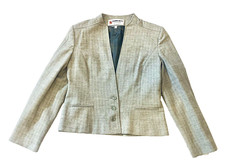 Vintage Peabody House International Women's 11/12 100 Wool Gray Blazer Jacket
