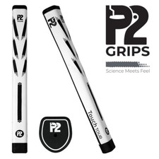 P2 Golf Putter Grip - Touch Tour Pistol White - Replacement Grip +FREE Tape