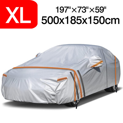 NEVERLAND Sedan Car Cover Waterproof Breathable Anti-UV Dust Snow Sun Protection