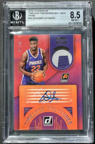 DeAndre Ayton 2018-19 Panini Donruss Timeless Treasures RC Auto RPA 2/10 BGS 8.5