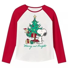 Toddler Raglan Graphic Tee Jumping Beans® Peanuts "Merry and Bright" - 24MTHS