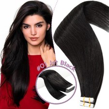 40pcs 100g Tape In Russian Real Remy Human Hair Extensions THICK Skin Weft Brown