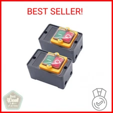 TWTADE / 2PCS Latching Push Button Switch Waterproof On/Off Motor Start Stop Swi