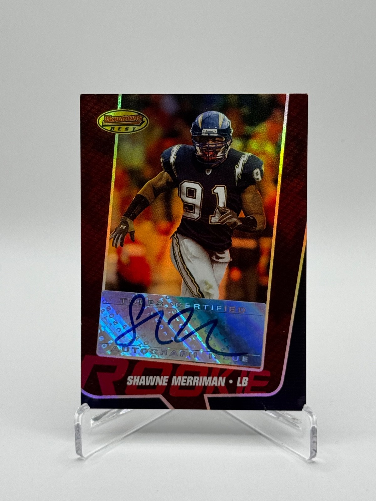 Shawne Merriman Bowman's Best #156 Autograph