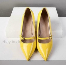 Scarpe eleganti da donna sexy casual a punta tacco a gattino decolte festa taglie forti
