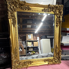 Roma Gold Bevelled Antique Style Gold Rectangular Wall Mirror 31cm *27cm