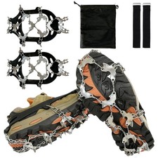 Crampons for Shoes Footwear Traction Cleats Ice Snow Grips 32 Steel Spikes Anti-