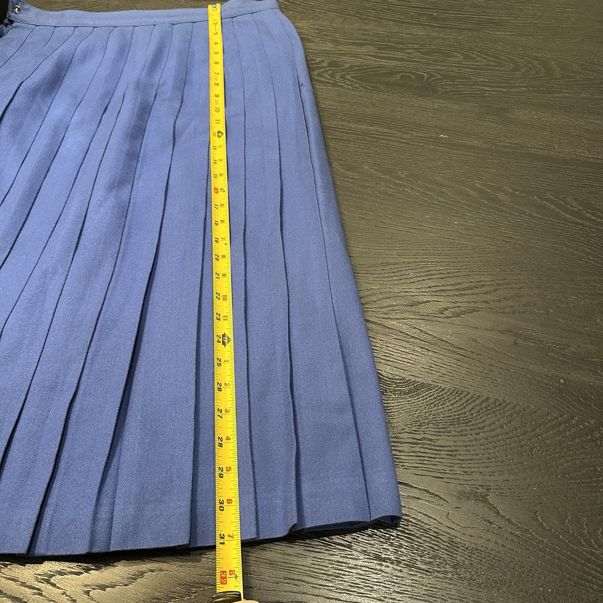 Ballantyne Vintage 1980s Blue 100% Pure Wool High Waisted