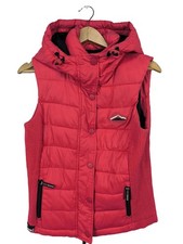 SUPERDRY Kapuzenweste Damen Weste Gr. DE 38 rot Casual-Look