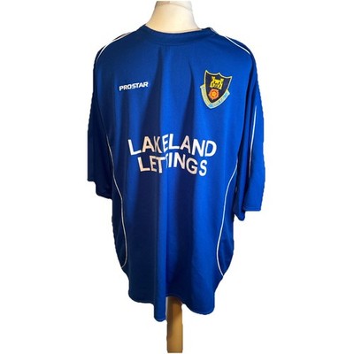 Lancaster City FC Heim Fußball Trikot Größe Large 2000er Prostar blau Fußball
